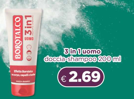 Borotalco 3 in 1 uomo