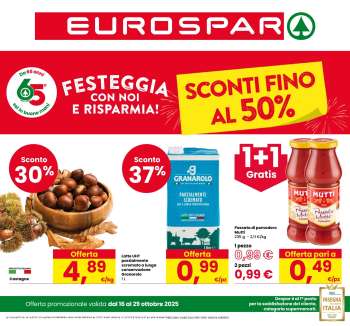 Volantino Eurospar - 16/10/2025 - 29/10/2025.