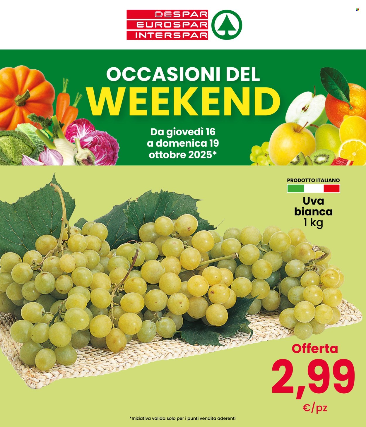 Volantino Eurospar - 16/10/2025 - 19/10/2025. Pagina 1