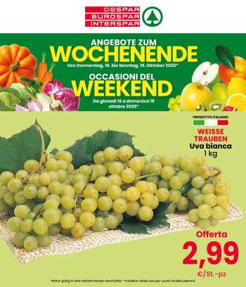 Volantino Eurospar - 16/10/2025 - 19/10/2025.
