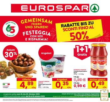 Volantino Eurospar - 16/10/2025 - 29/10/2025.