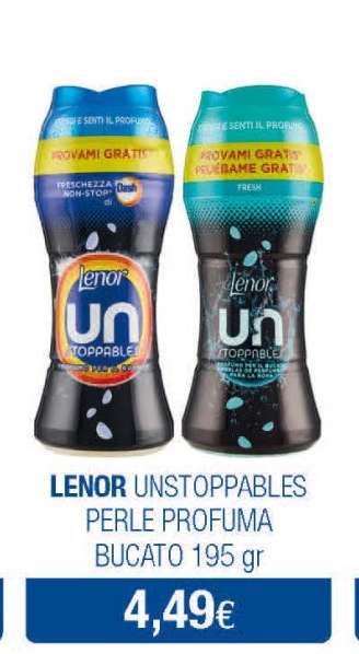 LENOR UNSTOPPABLES PERLE PROFUMA BUCATO 195 GR