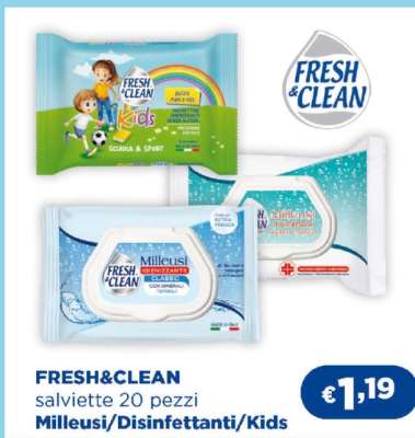 FRESH&CLEAN salviette 20 pezzi