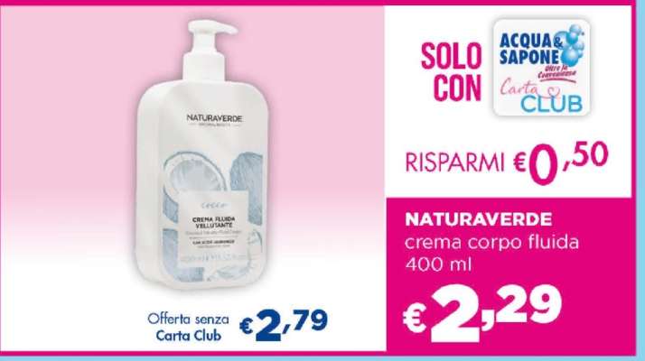NATURAVERDE crema corpo fluida 400 ml