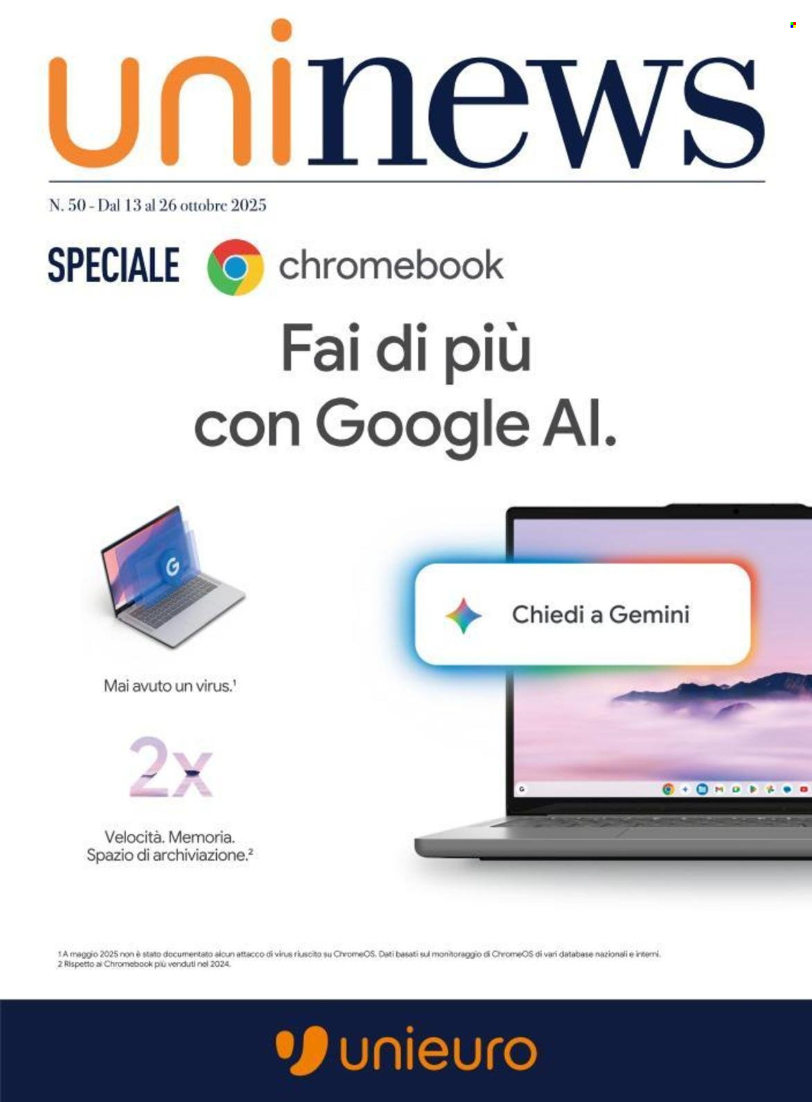 Volantino Unieuro - 13/10/2025 - 26/10/2025. Pagina 1