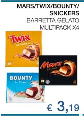 MARS/TWIX/BOUNTY SNICKERS
