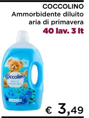 COCCOLINO AMMORBIDENTE DILUITO ARIA DI PRIMAVERA