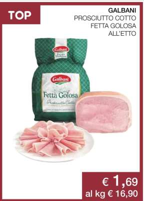 Galbani Prosciutto Cotto Fetta Golosa