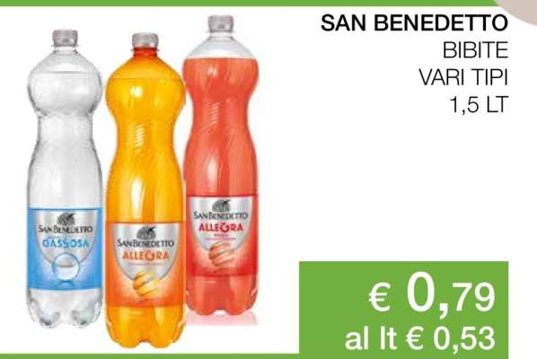 San Benedetto Bibite Vari Tipi