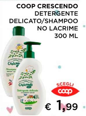 COOP CRESCENDO DETERGENTE DELICATO/SHAMPOO NO LACRIME