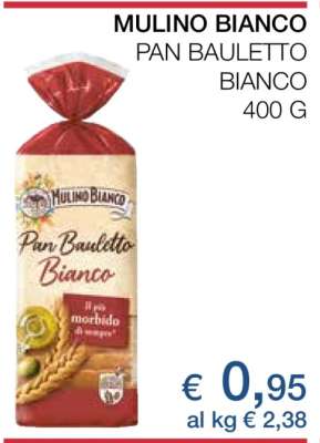 MULINO BIANCO PAN BAULETTO BIANCO 400 G