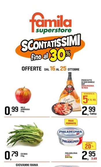 Volantino Famila - 16/10/2025 - 25/10/2025.
