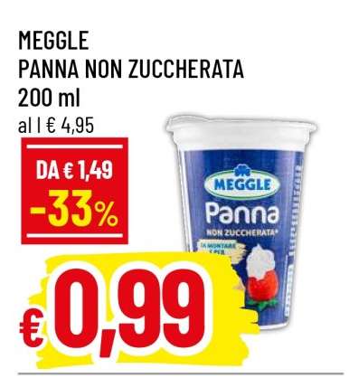MEGGLE Panna Non Zuccherata