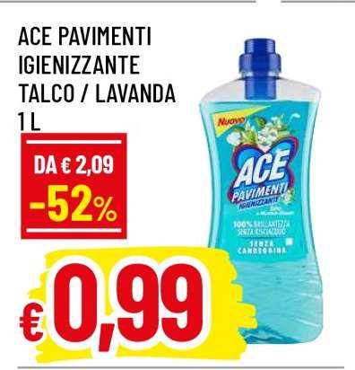 ACE PAVIMENTI IGIENIZZANTE TALCO / LAVANDA 1 L