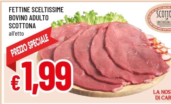 Fettine Sceltissime Bovino Adulto Scottona