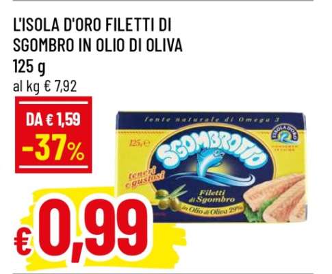 L'ISOLA D'ORO FILETTI DI SGOMBRO IN OLIO DI OLIVA