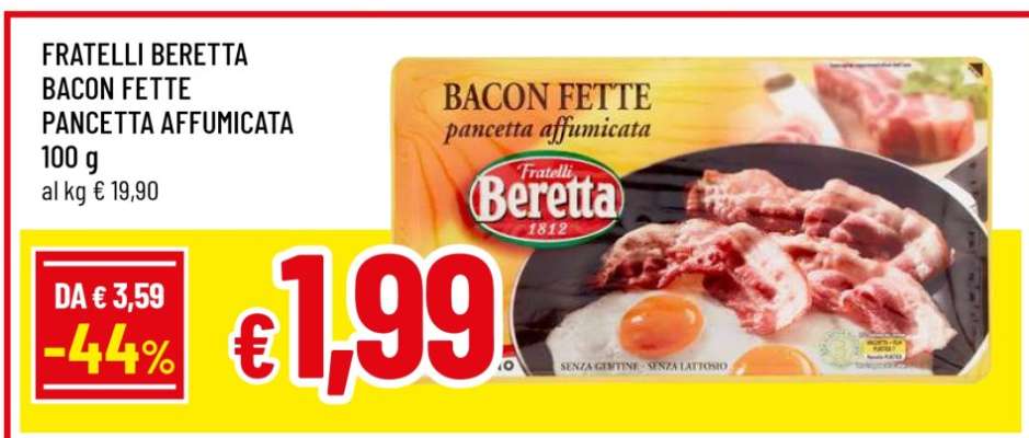 FRATELLI BERETTA BACON FETTE PANCETTA AFFUMICATA