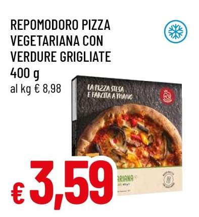 REPOMODORO PIZZA VEGETARIANA CON VERDURE GRIGLIATE