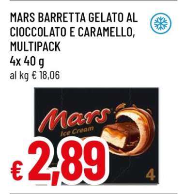 Mars Barretta Gelato al Cioccolato e Caramello, Multipack