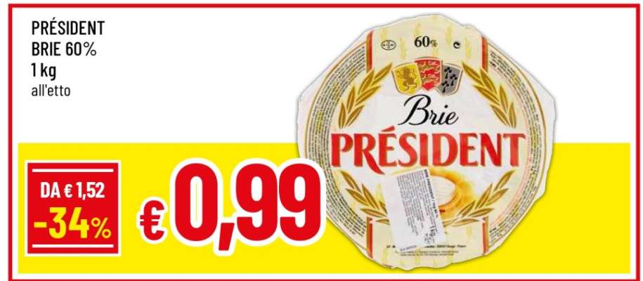 PRÉSIDENT BRIE 60%