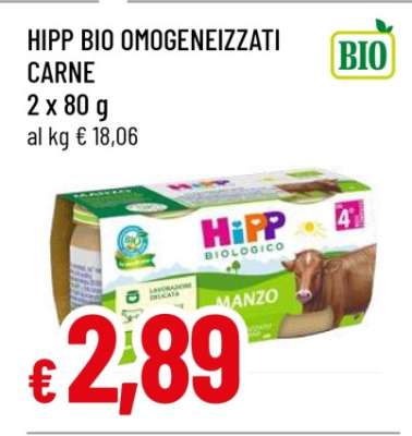 HIPP BIO OMOGENEIZZATI CARNE