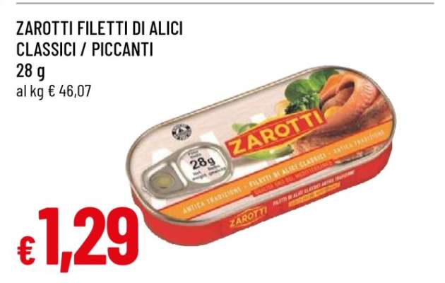 ZAROTTI FILETTI DI ALICI CLASSICI / PICCANTI