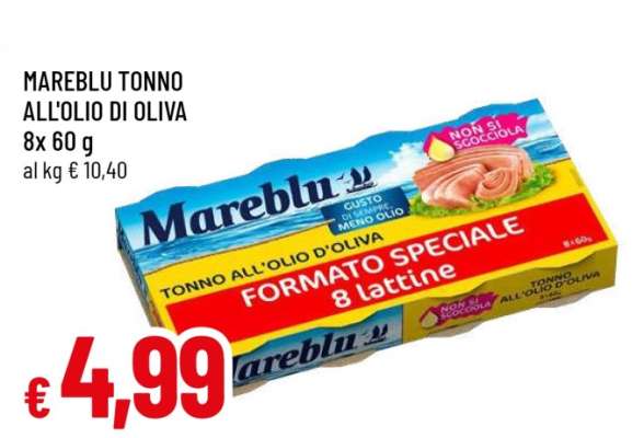 MAREBLU TONNO ALL'OLIO DI OLIVA