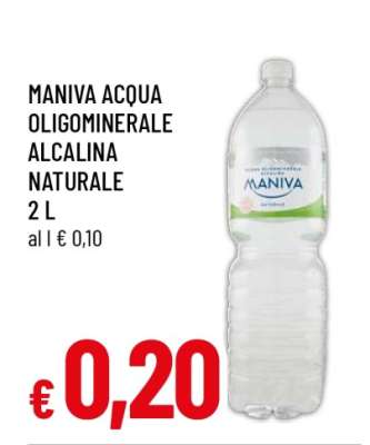 MANIVA ACQUA OLIGOMINERALE ALCALINA NATURALE