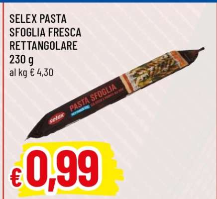 SELEX Pasta Sfoglia Fresca Rettangolare