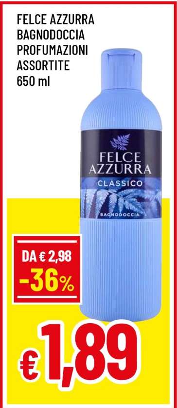 FELCE AZZURRA BAGNODOCCIA PROFUMAZIONI ASSORTITE 650 ml