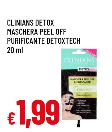 CLINIANS DETOX MASCHERA PEEL OFF PURIFICANTE DETOXTECH
