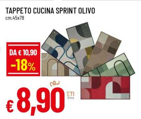 TAPPETO CUCINA SPRINT OLIVO