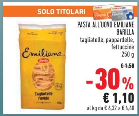 PASTA ALL'UOVO EMILIANE BARILLA