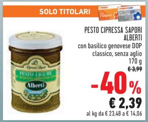 PESTO CIPRESSA SAPORI ALBERTI