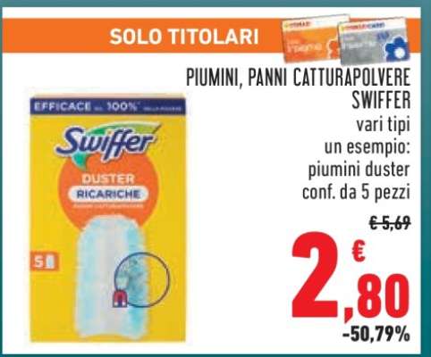 PIUMINI, PANNI CATTURAPOLVERE SWIFFER