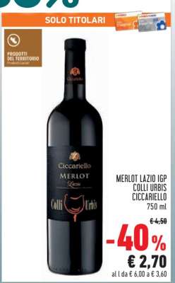Merlot Lazio IGP Colli Urbis Ciccariello