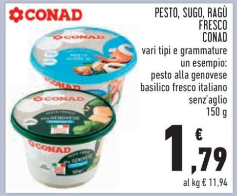 PESTO, SUGO, RAGÙ FRESCO CONAD