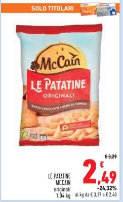 LE PATATINE MCCAIN