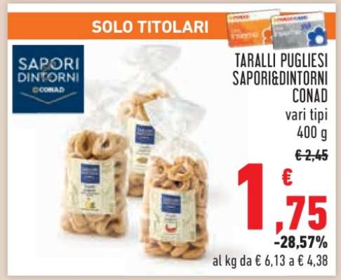 TARALLI PUGLIESI SAPORI&DINTORNI CONAD