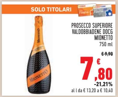 Prosecco Superiore Valdobbiadene DOCG Mionetto