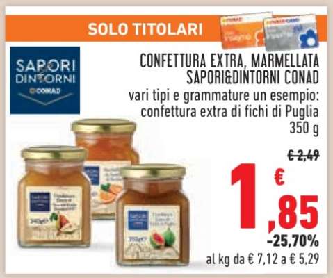 Confettura Extra, Marmellata Sapori&Dintorni Conad