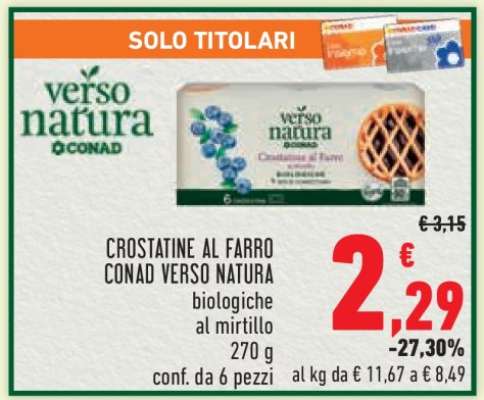 Crostatine al Farro Conad Verso Natura