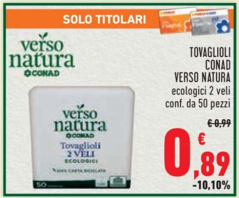 Tovaglioli Conad Verso Natura