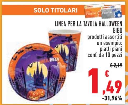 LINEA PER LA TAVOLA HALLOWEEN BIBO