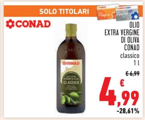 OLIO EXTRA VERGINE DI OLIVA CONAD classico 1 l