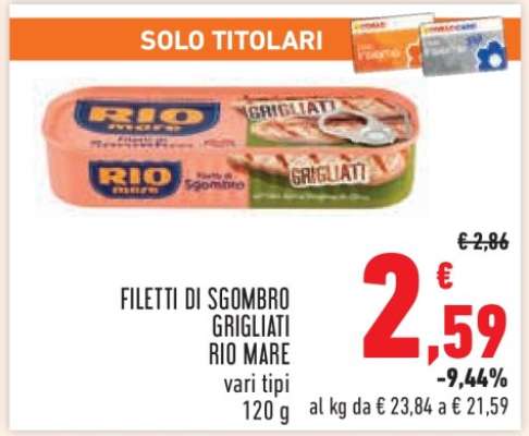 FILETTI DI SGOMBRO GRIGLIATI RIO MARE