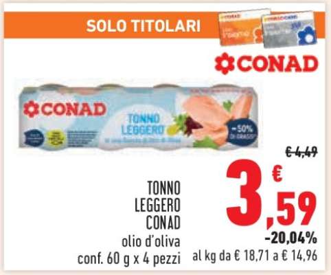 TONNO LEGGERO CONAD