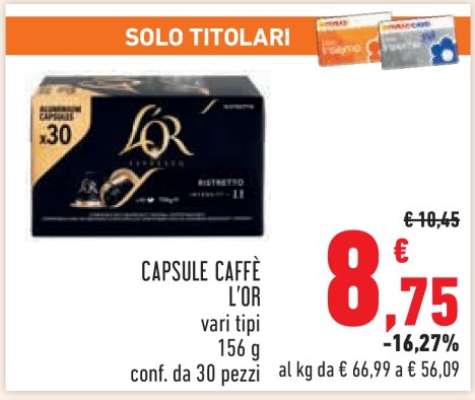 CAPSULE CAFFÈ L'OR