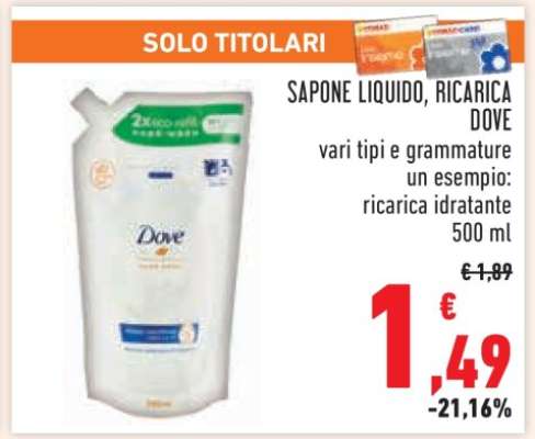 SAPONE LIQUIDO, RICARICA DOVE