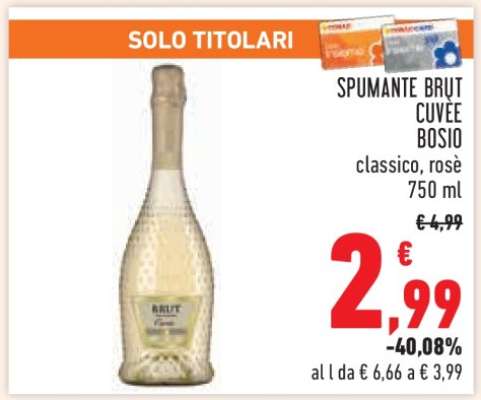 SPUMANTE BRUT CUVÈE BOSIO